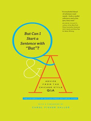 cover image of But Can I Start a Sentence with "But"?